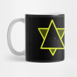 Yellow Triangle Galaxy LED light Mug